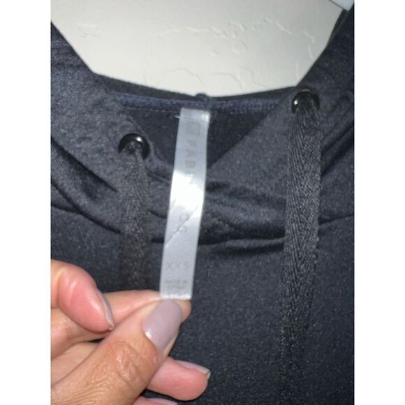 Fabletics Womens Size XXS Black Yukon Sweatshirt Tunic Hoodie Dress Short - Picture 4 of 4